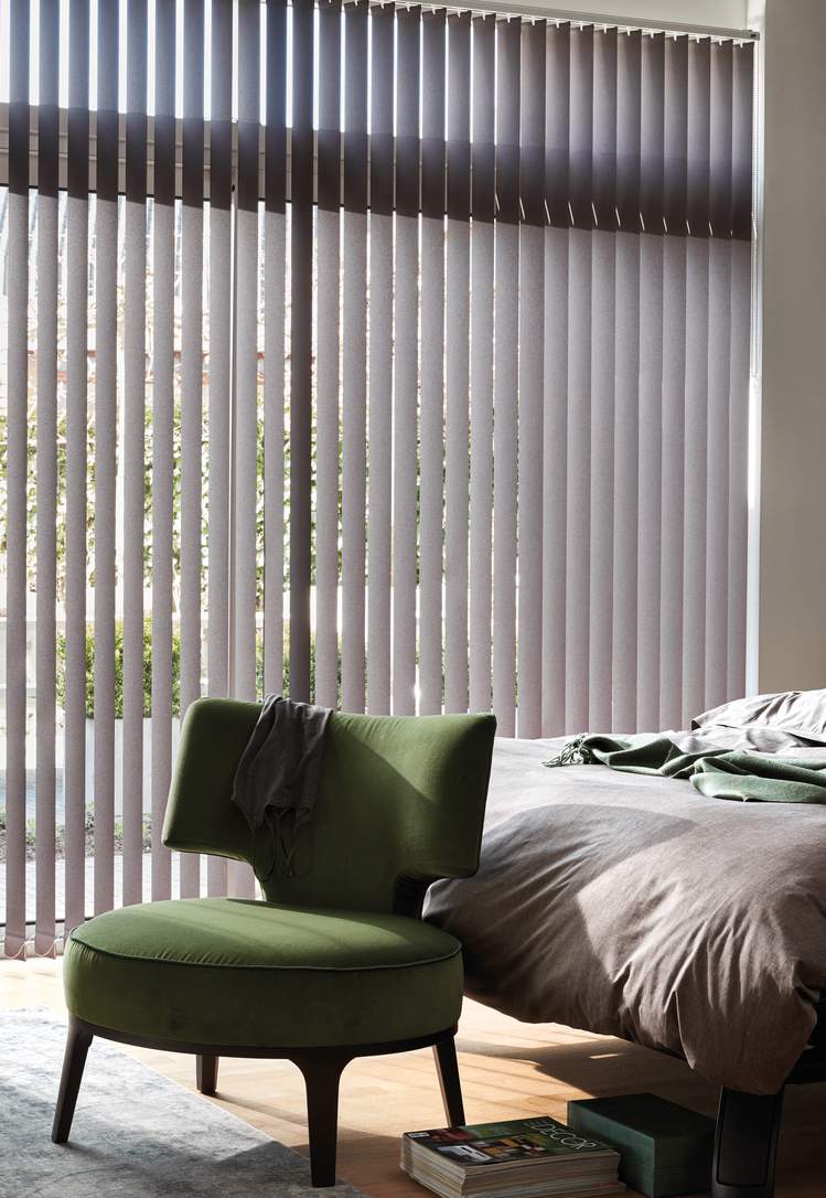 Vertical blinds for sliding doors